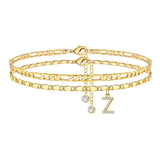 Set di cavigliere con lettera iniziale Figaro