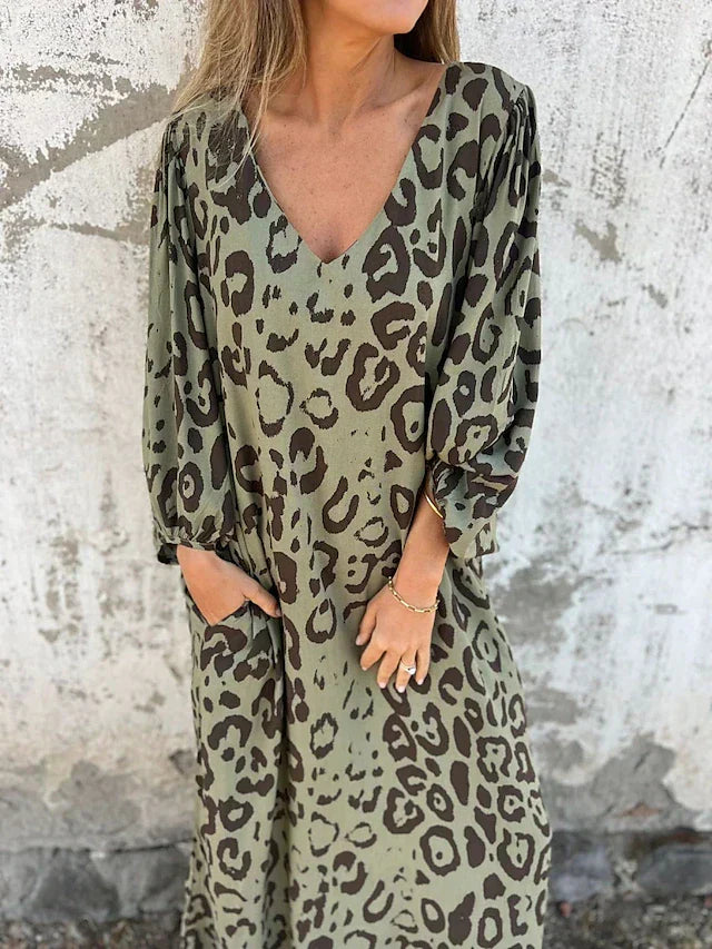 Jessa - Abito Maxi Leopardo