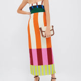 Paloma | Abito maxi colorato a righe