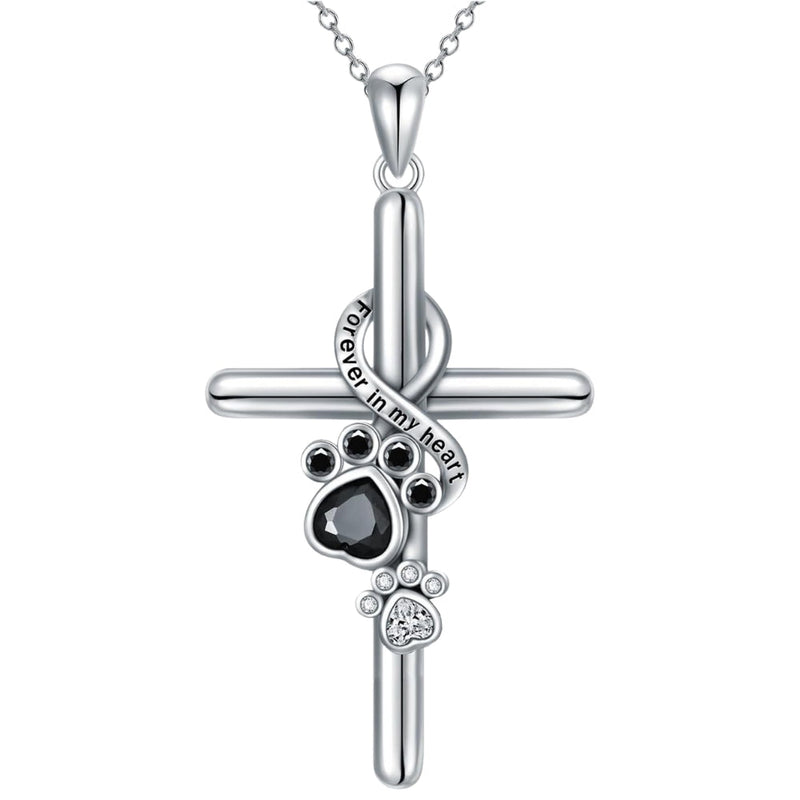 Collana con Zampa d'Argento e Croce